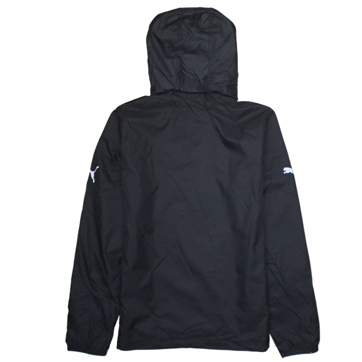 Puma Boys Black Hooded Windbreaker Jacket 14 Years Full Zip Lightweight