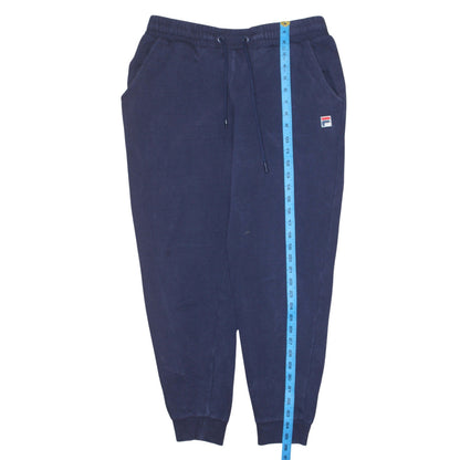 Close-up detail of Fila Men's Blue Regular Fit Sweatpants Joggers M