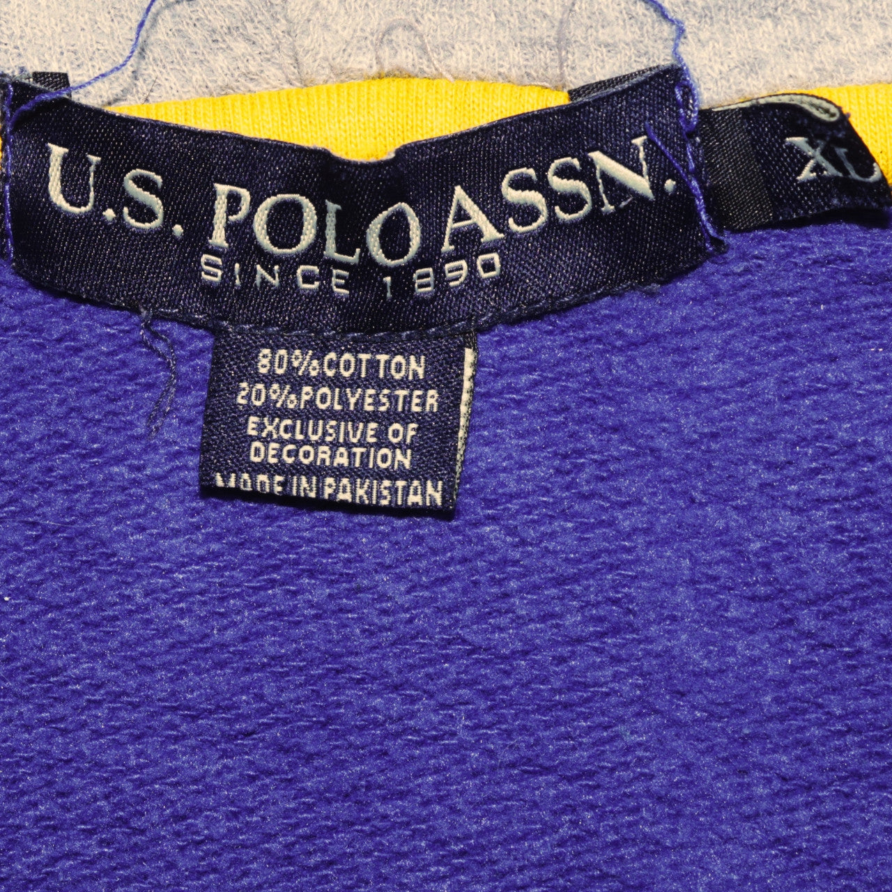 U.S. Polo Assn. Men's Blue Full Zip Hoodie Size XL Cotton Blend