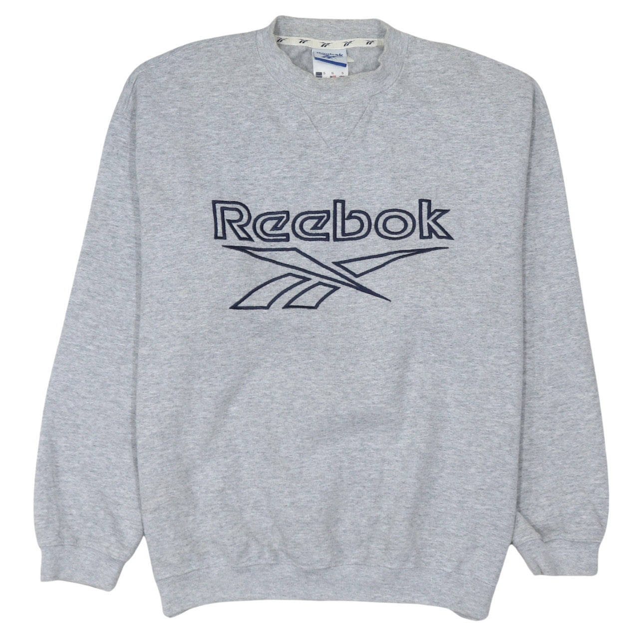 Reebok Men's Grey Pullover Sweatshirt Small Crew Neck Fleece