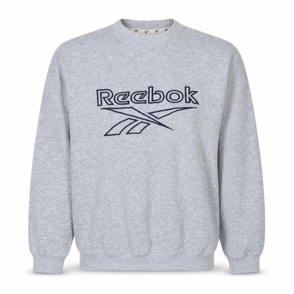 Reebok Men's Grey Pullover Sweatshirt Small Crew Neck Fleece