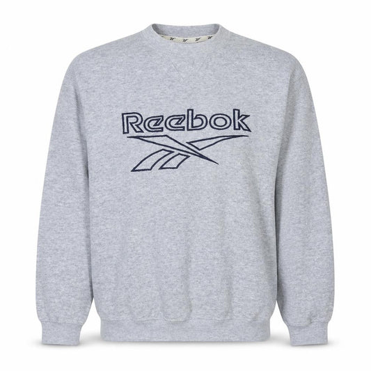 Reebok Men's Grey Pullover Sweatshirt Small Crew Neck Fleece
