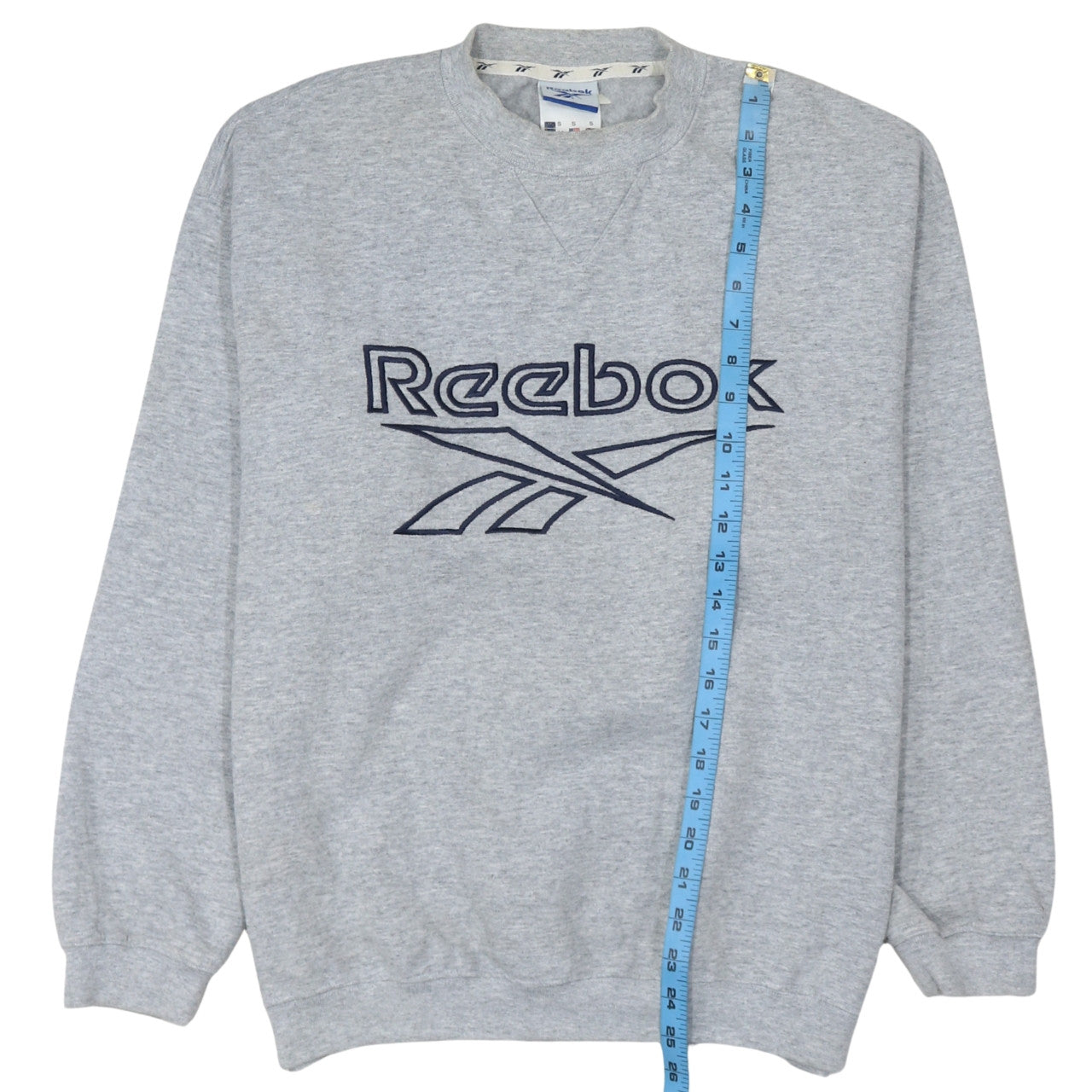 Reebok Men's Grey Pullover Sweatshirt Small Crew Neck Fleece