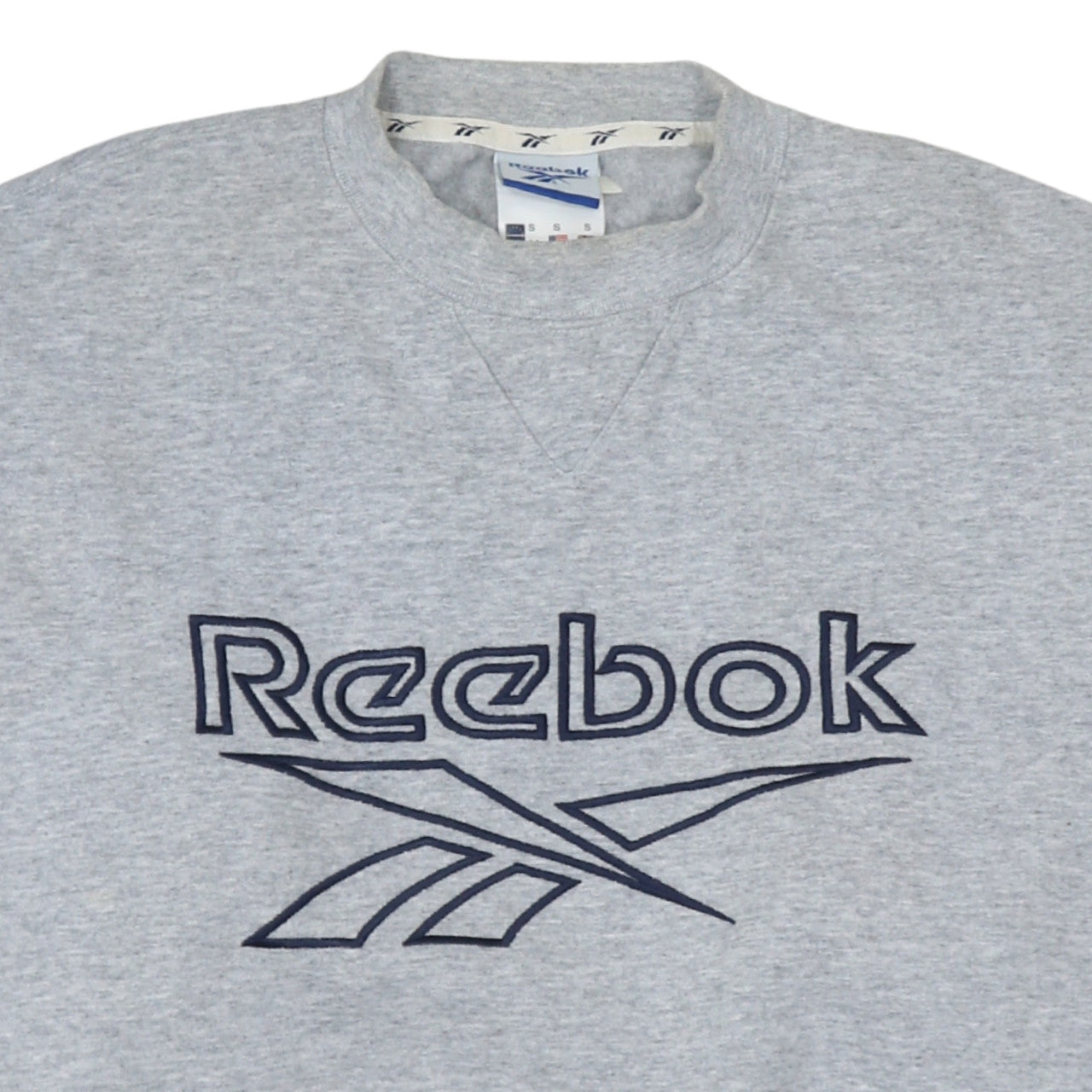 Reebok Men's Grey Pullover Sweatshirt Small Crew Neck Fleece