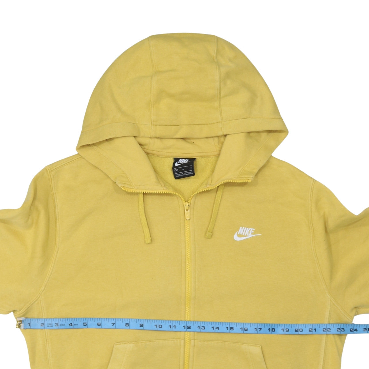 Nike Men's Yellow Full Zip Hoodie M Fleece Sportswear