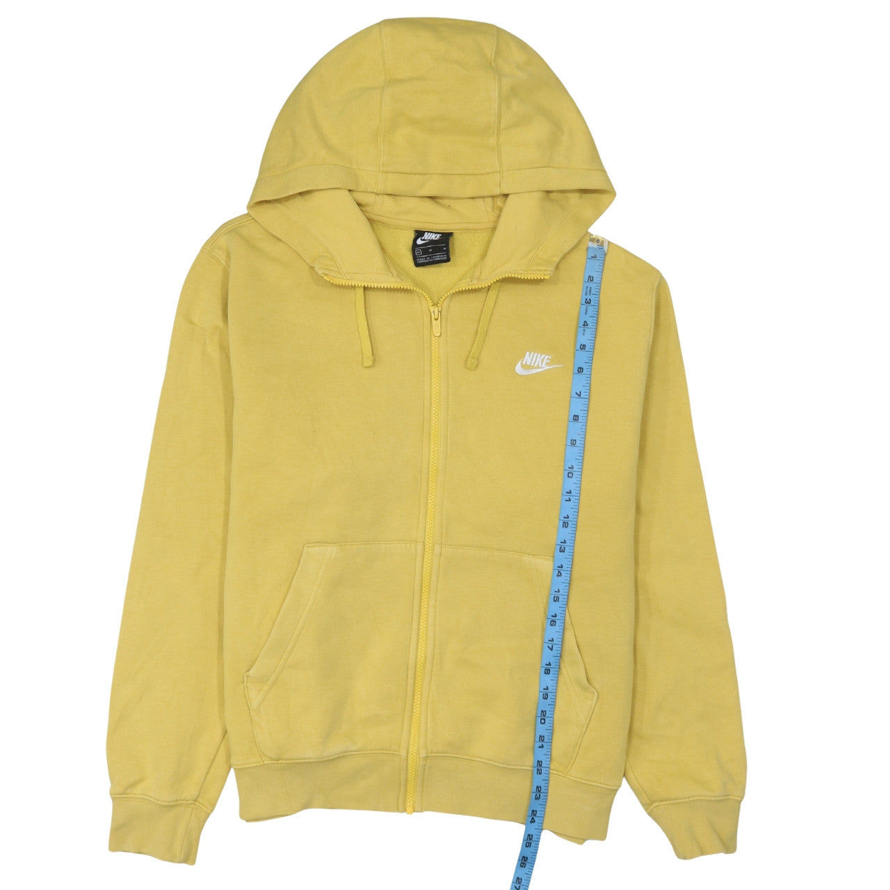 Nike Men's Yellow Full Zip Hoodie M Fleece Sportswear