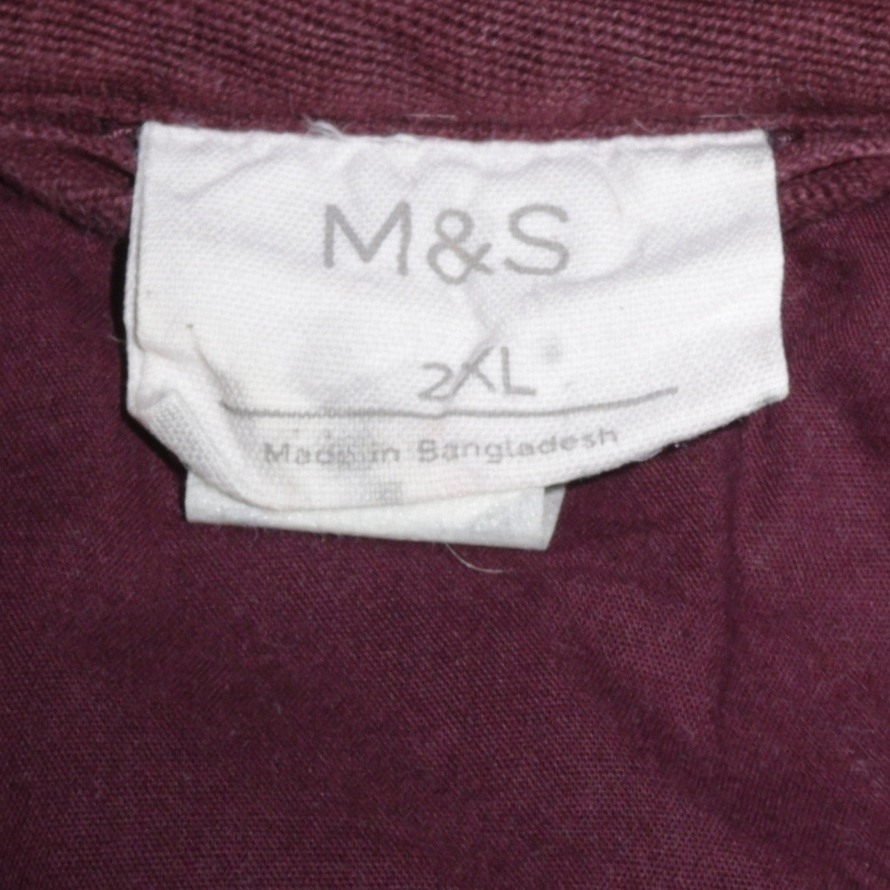 Marks and Spencer Men's 2XL Berry Purple Long Sleeve Button-Up Shirt