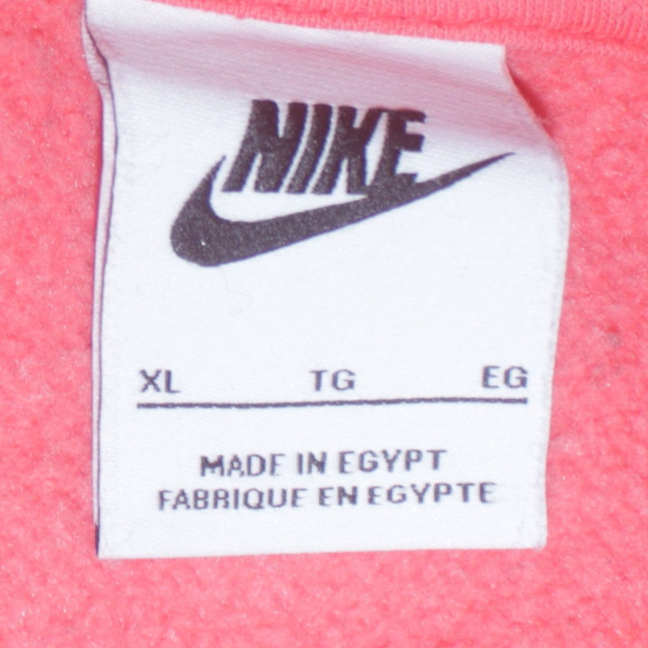 Nike Women Coral Pink Hoodie XL Pullover Cotton Blend Logo Design