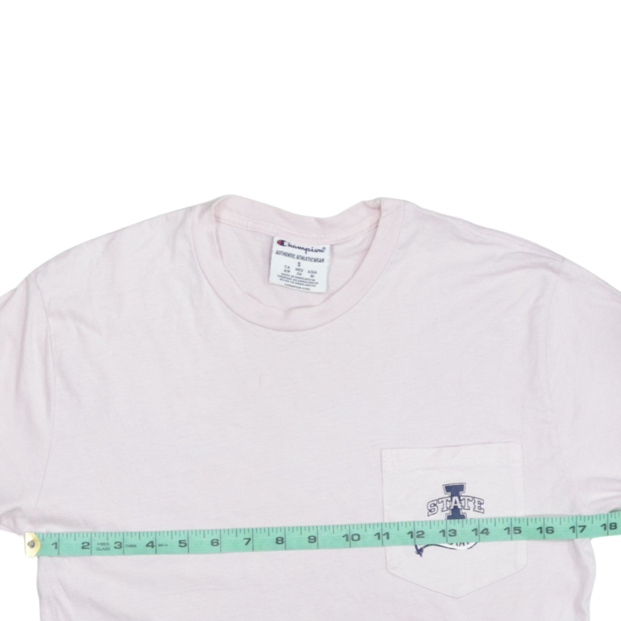 Champion Women's Pink Long Sleeve Crew Neck Cotton T-Shirt S
