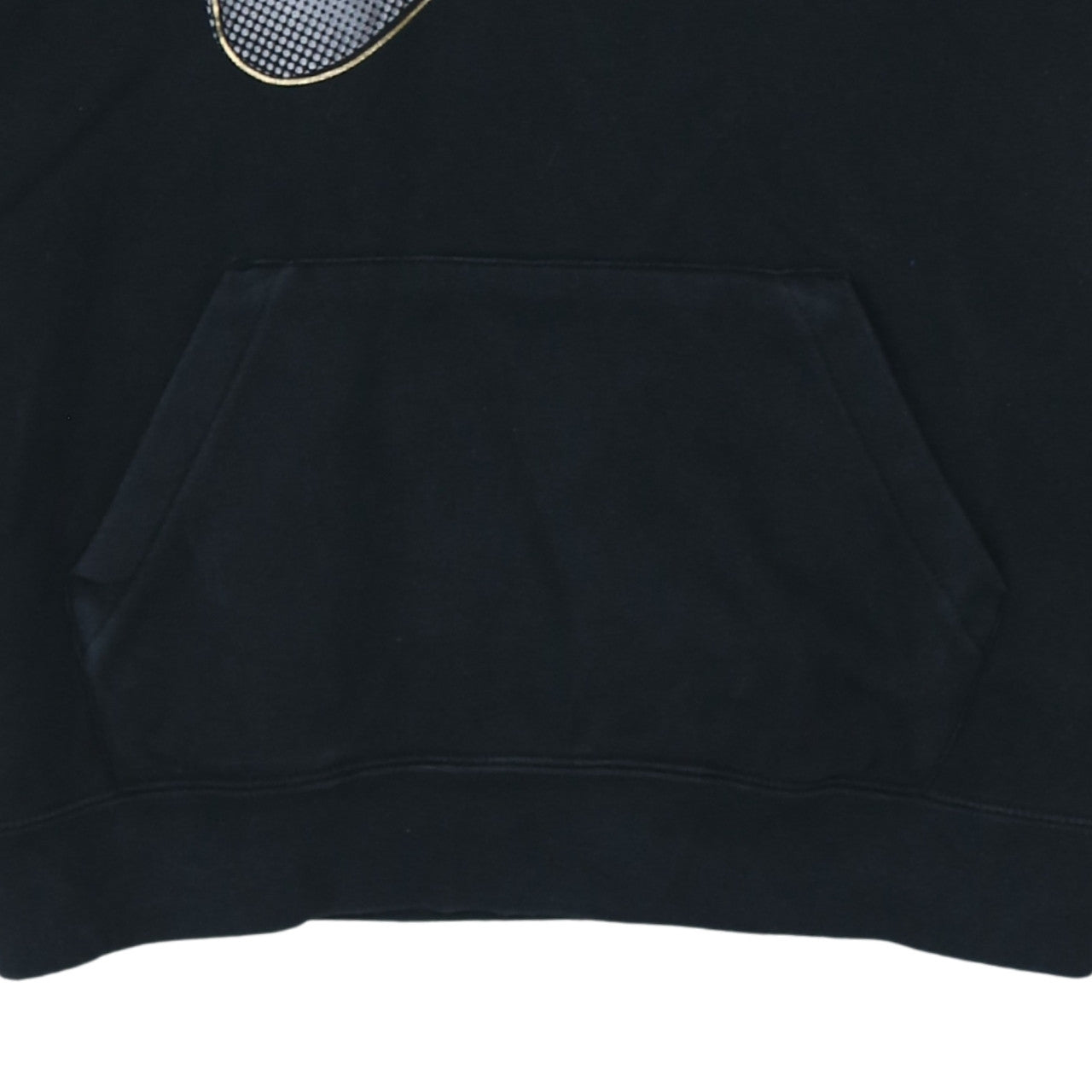 Nike Women's Black Gold Logo Pullover Hoodie Medium