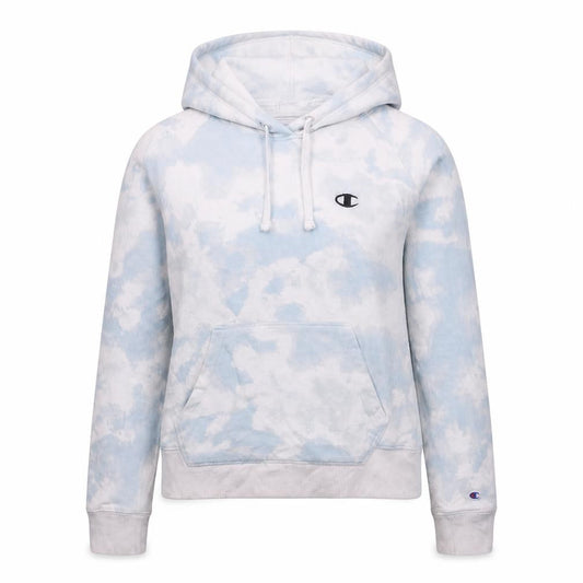 Champion Womens Blue Tie Dye Pullover Hoodie Size S