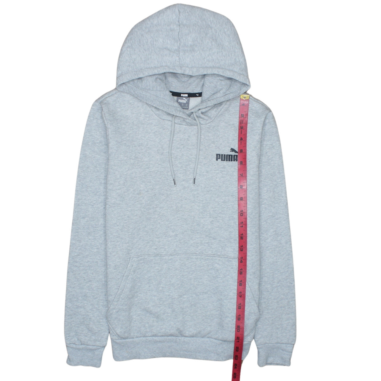 Puma Men's Grey Pullover Hoodie XS Classic Logo Cotton Blend