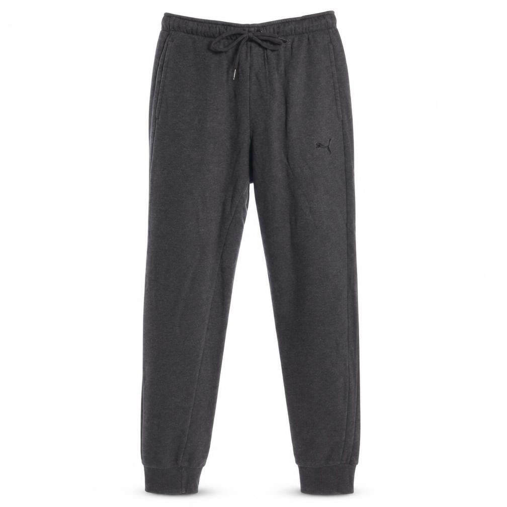 Puma Men’s Grey Regular Fit Sweatpants Tapered Casual Trousers M