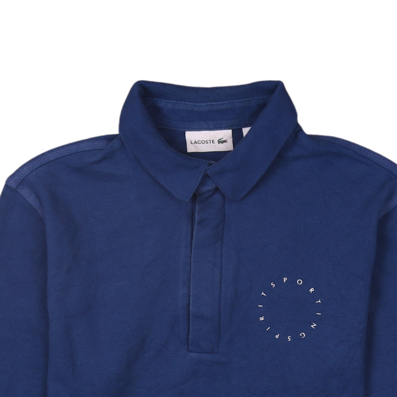 Lacoste Men’s Blue Long Sleeve Cotton Polo Shirt Size M