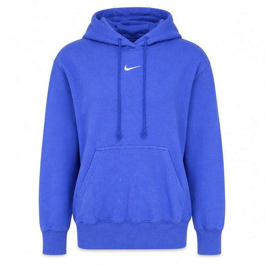 Nike Womens Blue XS Pullover Hoodie Cotton Blend Logo Sweatshirt