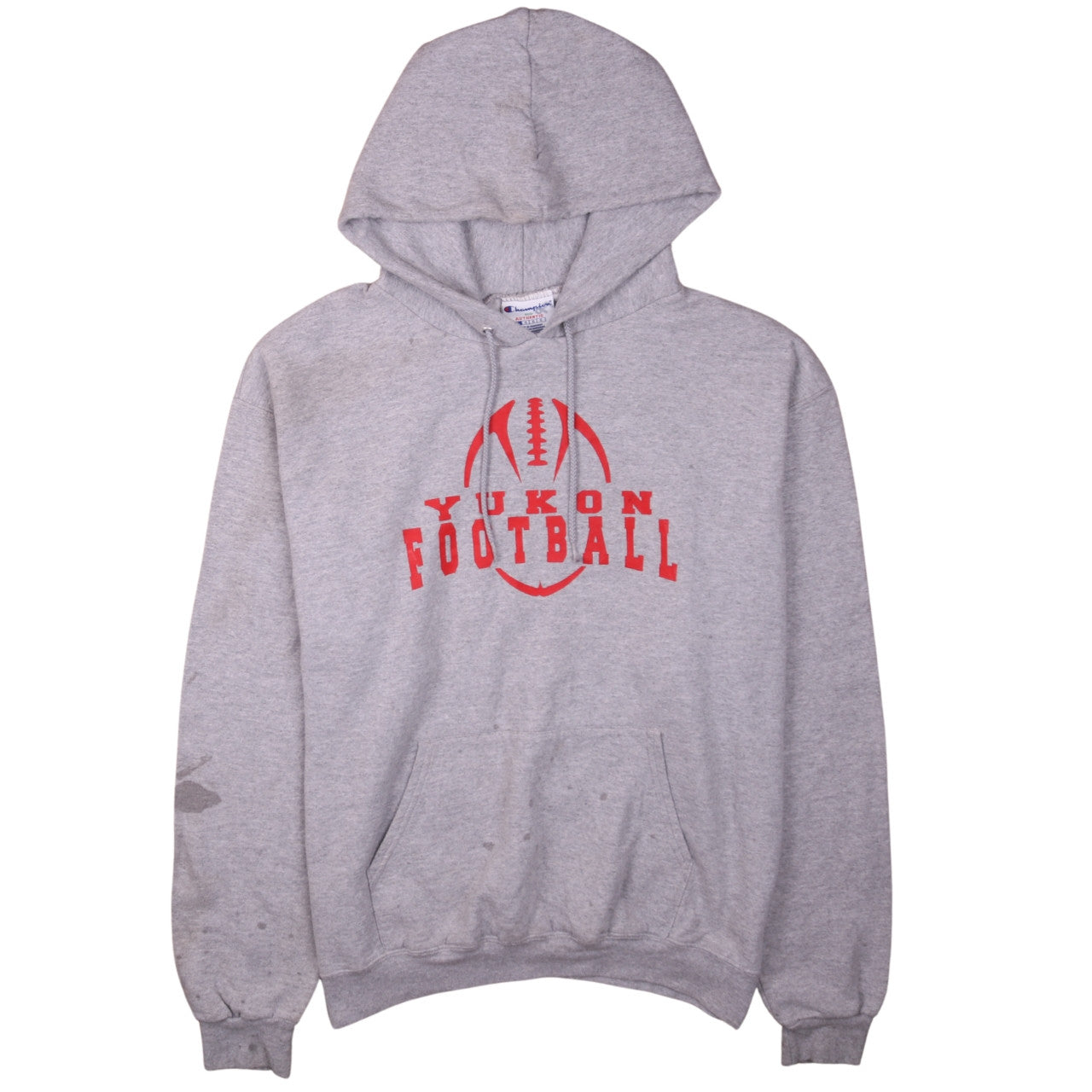 Champion Men’s Grey Yukon Football Pullover Hoodie Size L