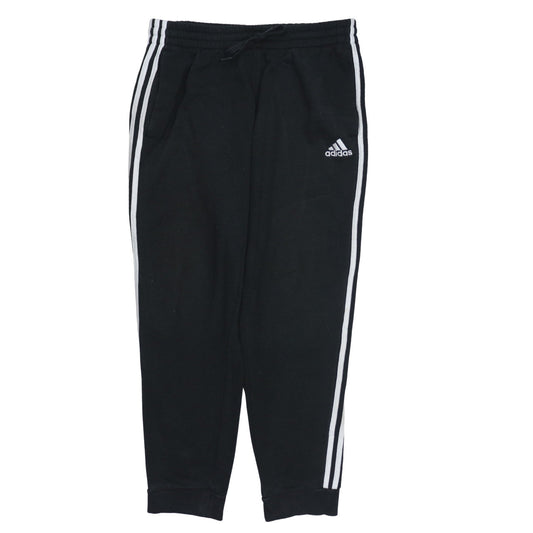 Adidas Men Black L Sweatpants Joggers with Logo & Stripes