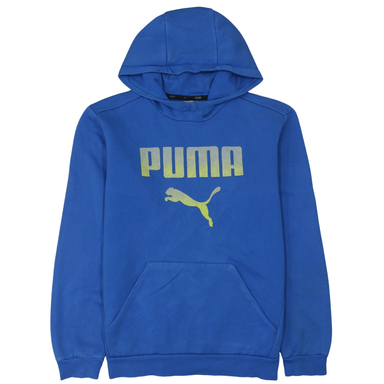 Puma Boys Blue Pullover Hoodie 15-16 Years Graphic Logo Sweatshirt