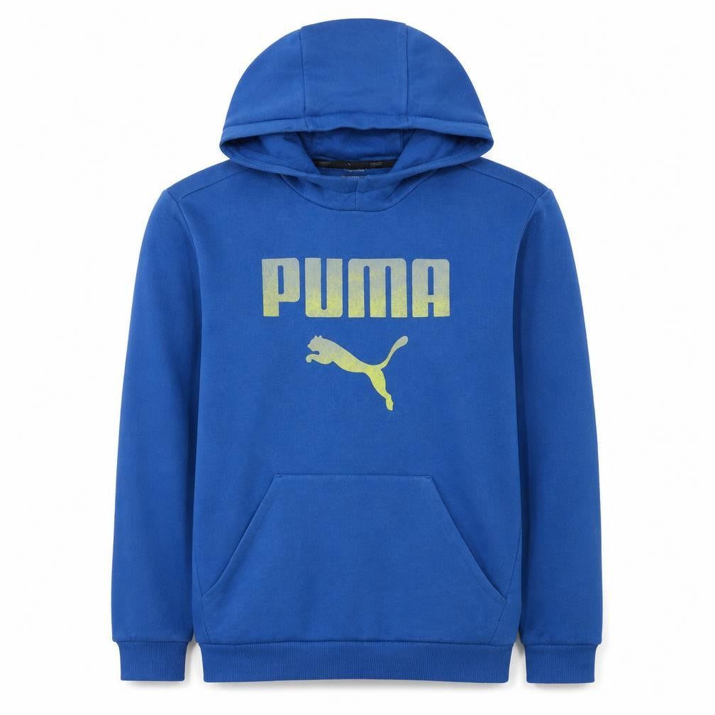 Puma Boys Blue Pullover Hoodie 15-16 Years Graphic Logo Sweatshirt