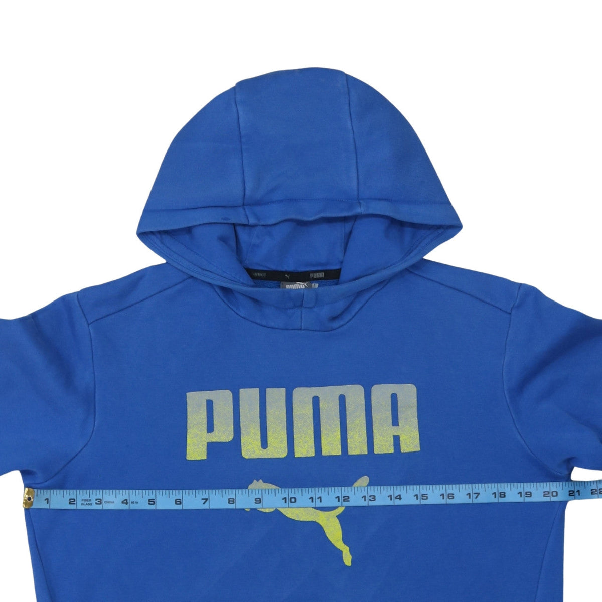 Puma Boys Blue Pullover Hoodie 15-16 Years Graphic Logo Sweatshirt