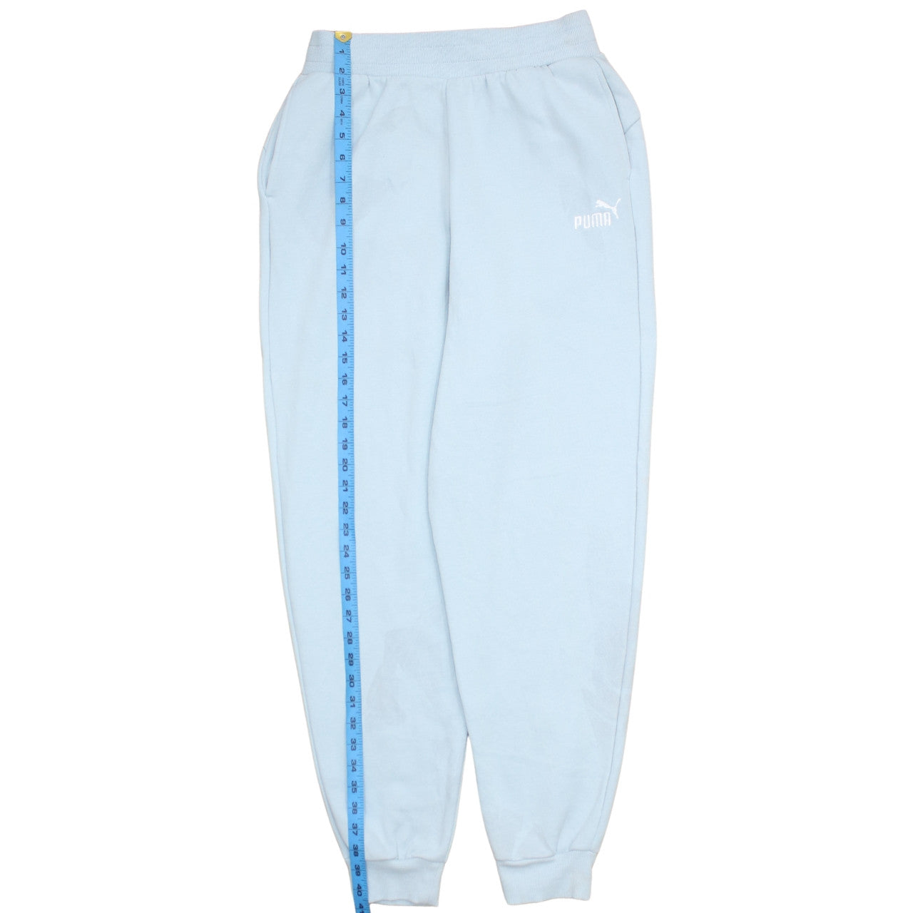 Puma Women Blue Fleece Sweatpants M Regular Fit Casual Sports