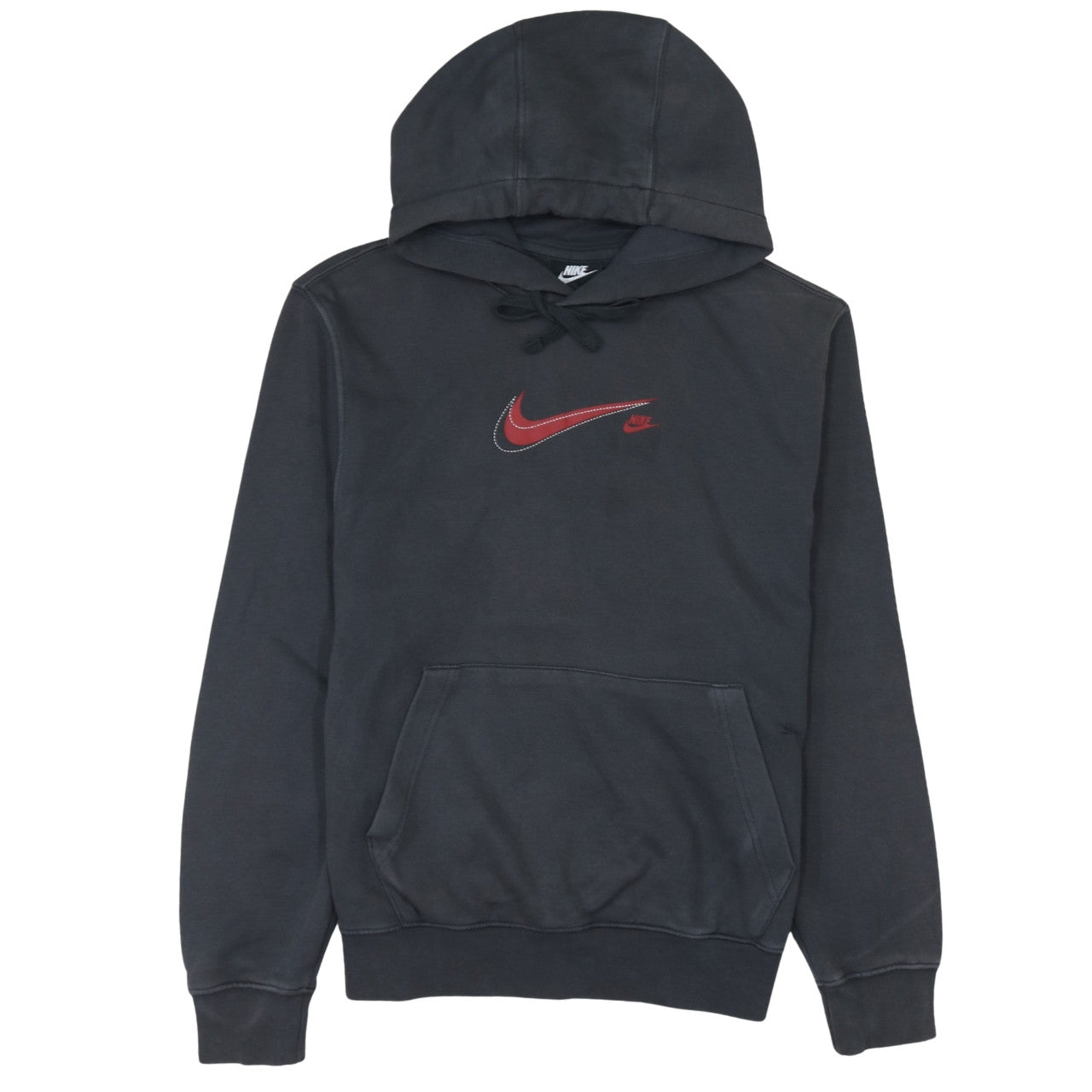 Nike Men Black Pullover Hoodie S Logo Fleece Sweatshirt
