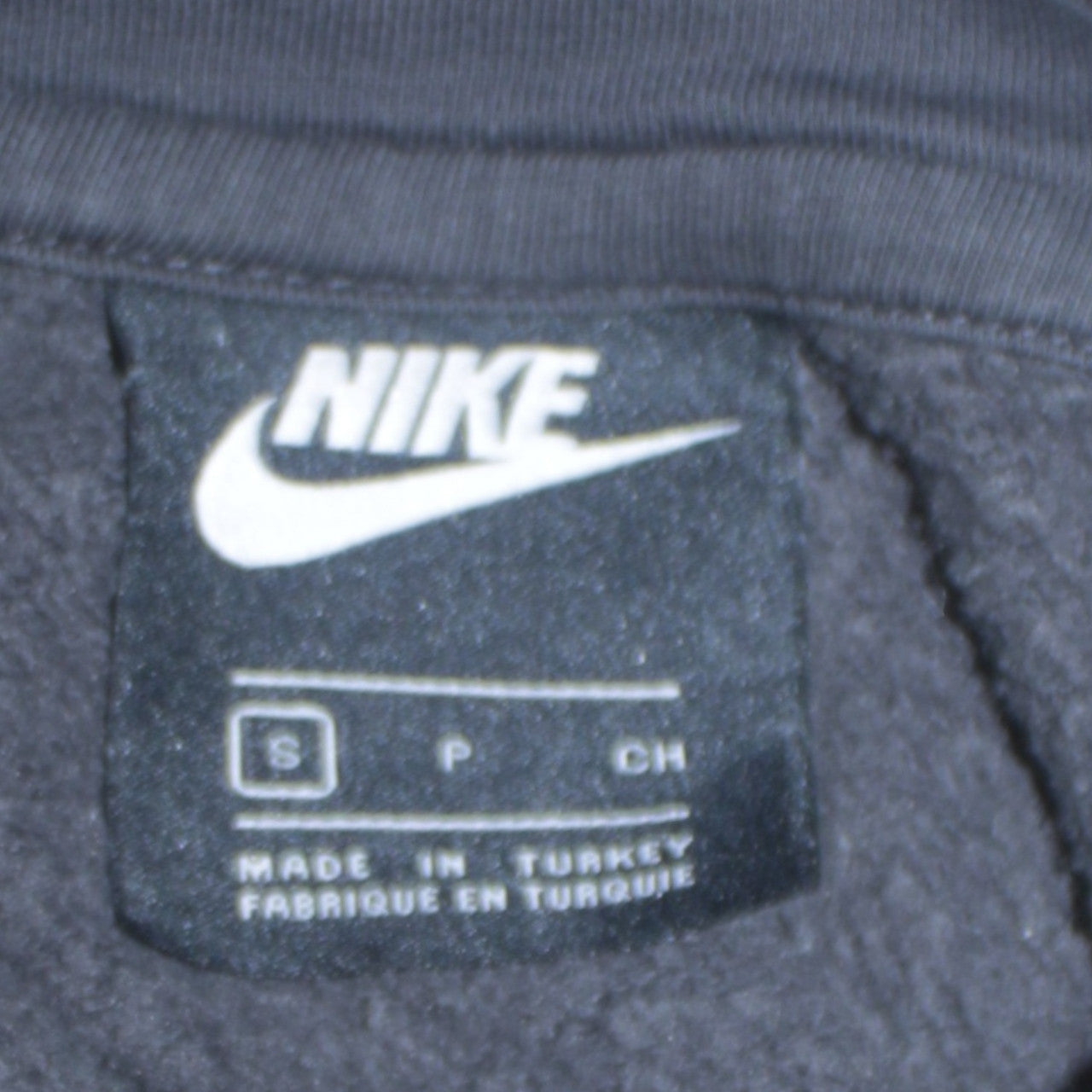 Nike Men Black Pullover Hoodie S Logo Fleece Sweatshirt