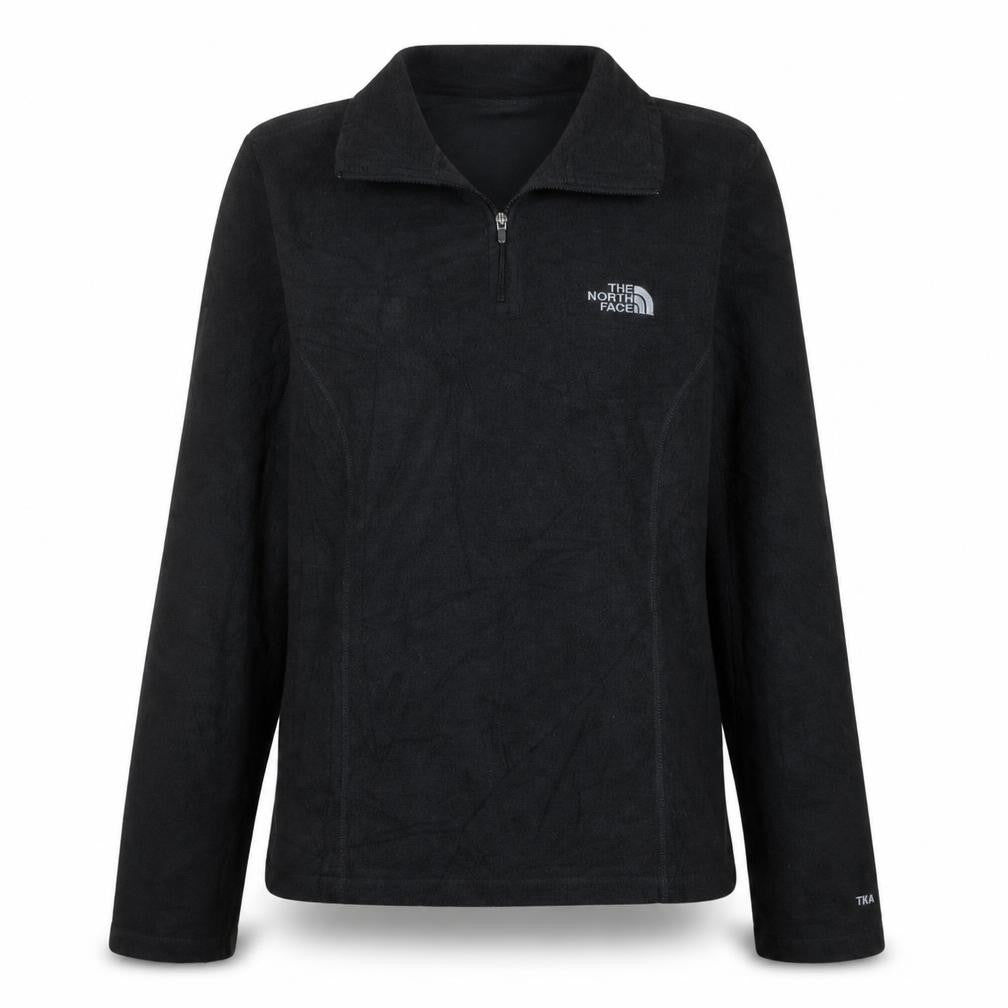 The North Face Womens Black Fleece 1/4 Zip Pullover Sweatshirt S