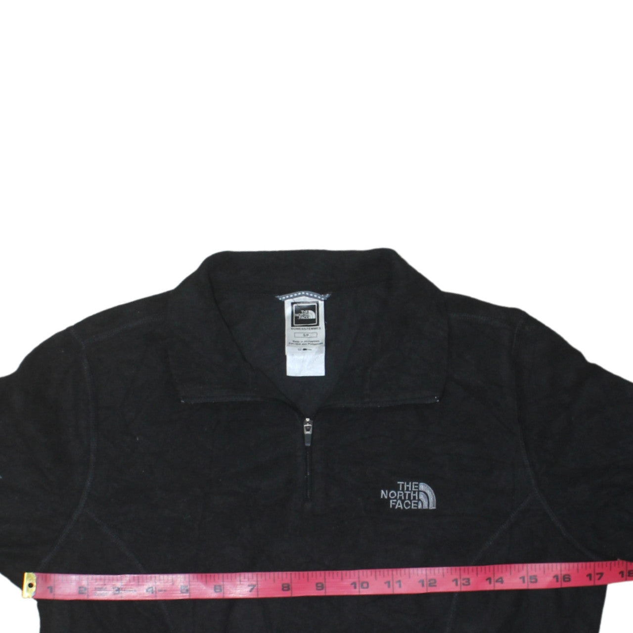 The North Face Womens Black Fleece 1/4 Zip Pullover Sweatshirt S