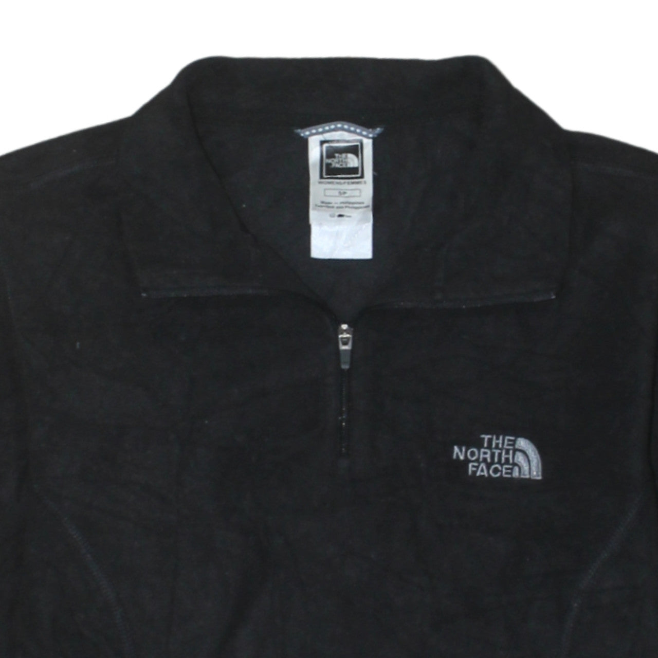 The North Face Womens Black Fleece 1/4 Zip Pullover Sweatshirt S