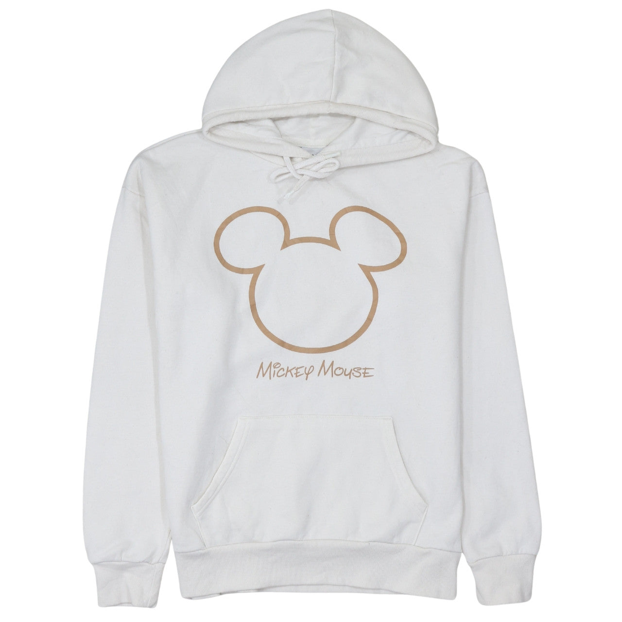 Disney Primark Women White Hoodie 2XS Mickey Mouse Pullover Sweatshirt