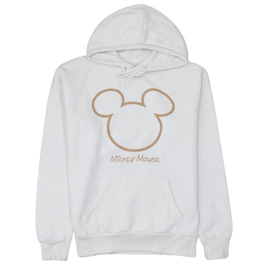 Disney Primark Women White Hoodie 2XS Mickey Mouse Pullover Sweatshirt
