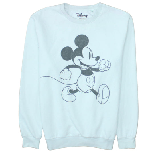 Disney Women White Mickey Mouse Pullover Sweatshirt Size M