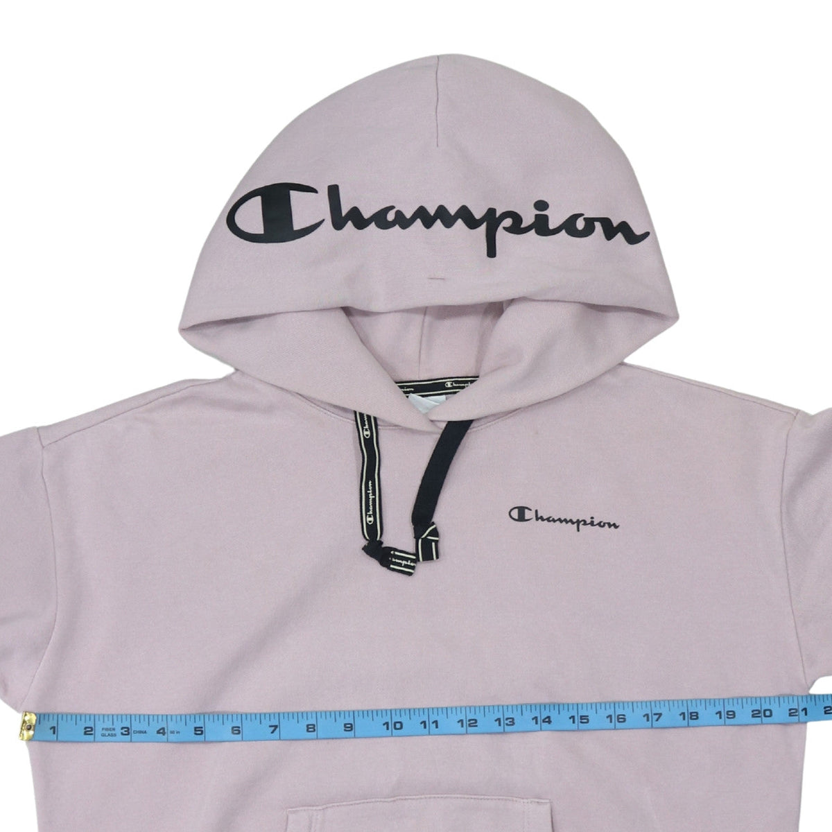 Champion Girls Pink Logo Pullover Hoodie Size L Fleece Cotton Blend