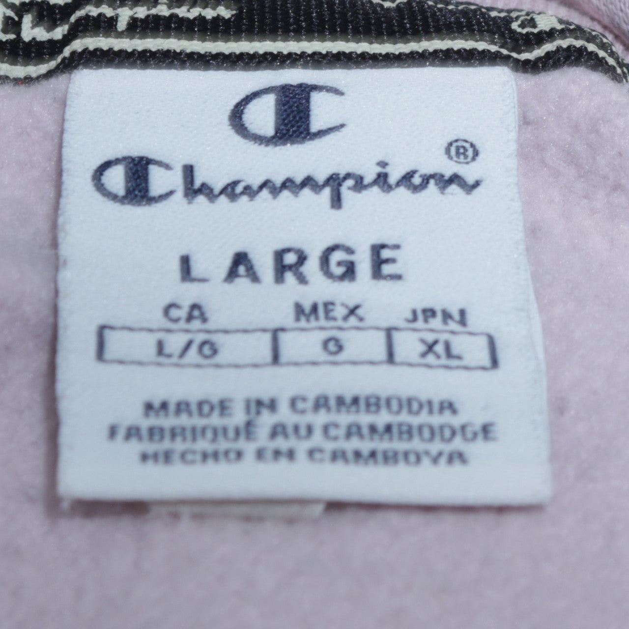 Champion Girls Pink Logo Pullover Hoodie Size L Fleece Cotton Blend