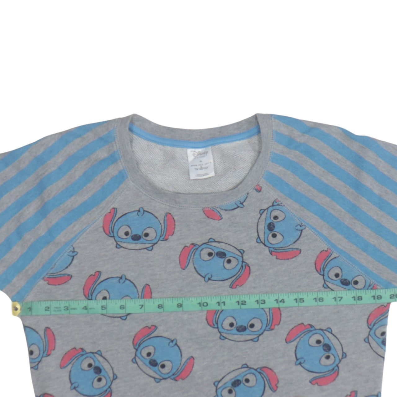 Disney Girls Grey Stitch Print Pullover Sweatshirt XL