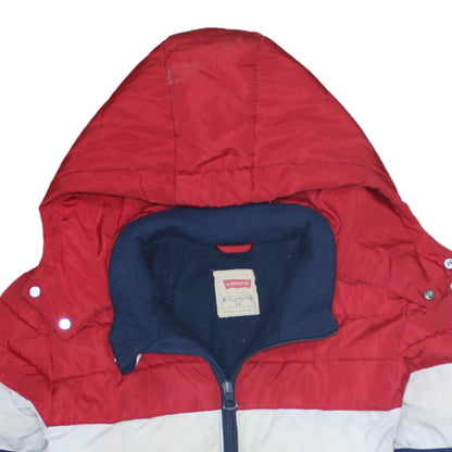 Additional view of Levi’s boys’ multicoloured hooded puffer jacket, size 14, years winter coat