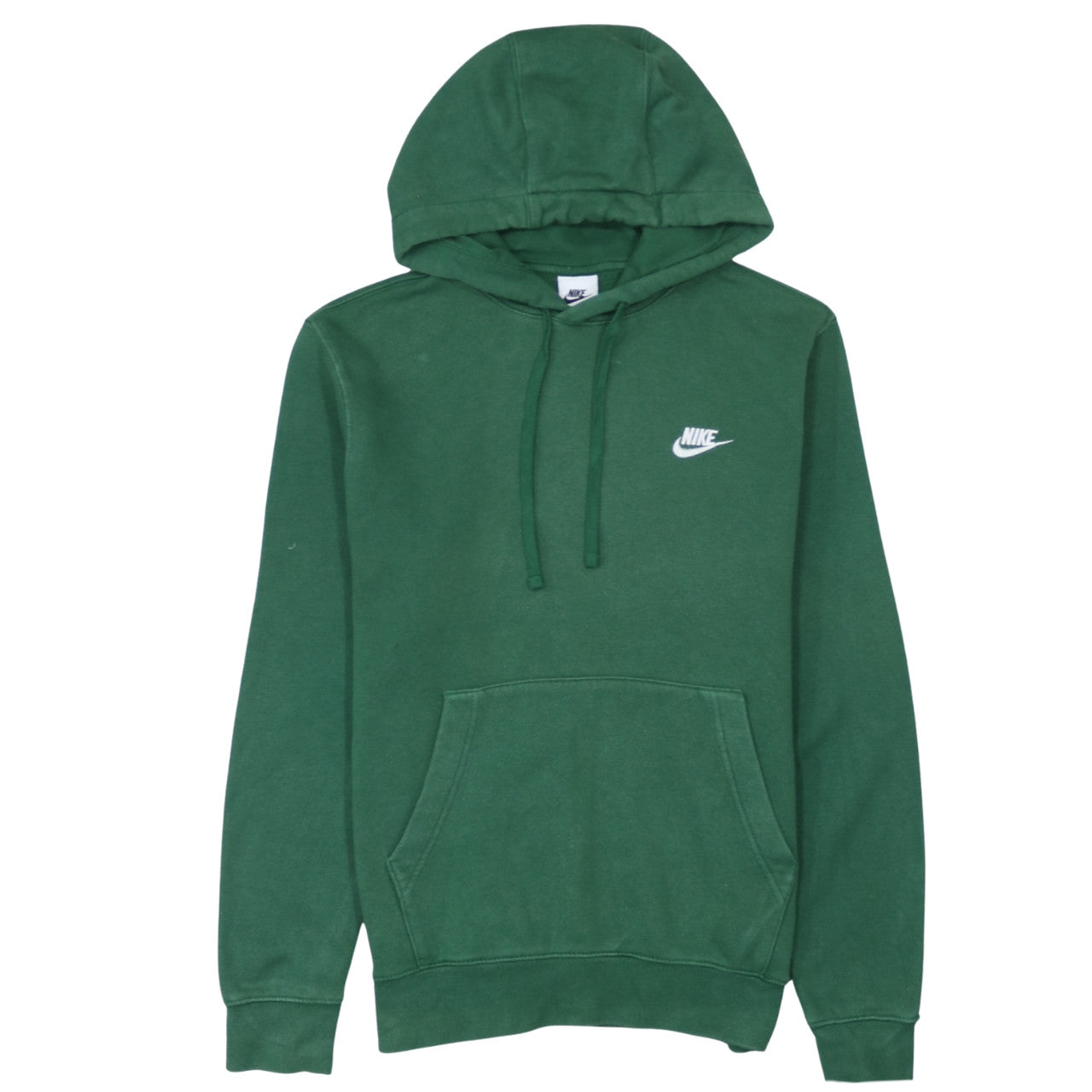 Nike Men's Green Pullover Hoodie Small Logo Sports Sweatshirt