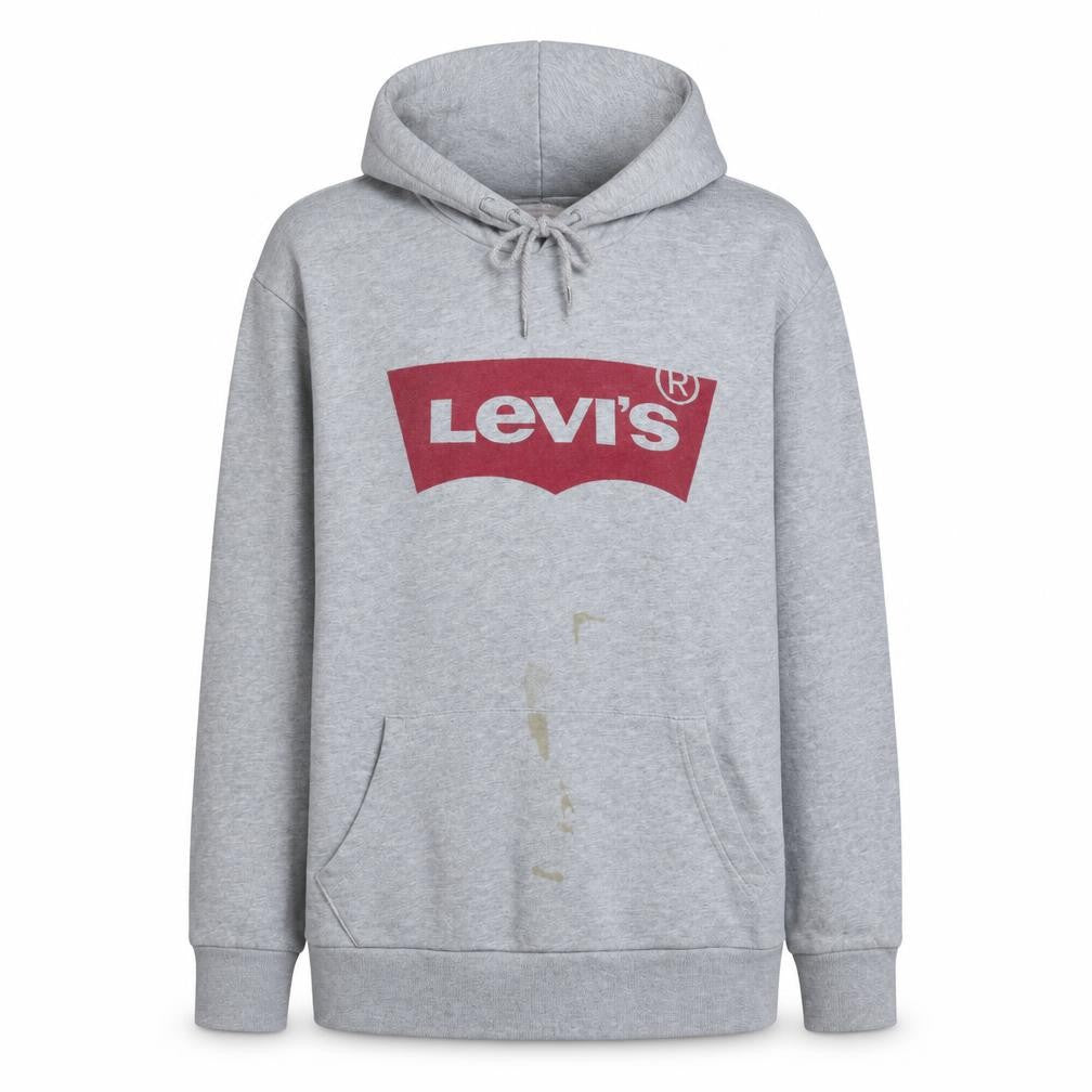 Levi's Men's Grey Logo Pullover Hoodie M Regular Fit