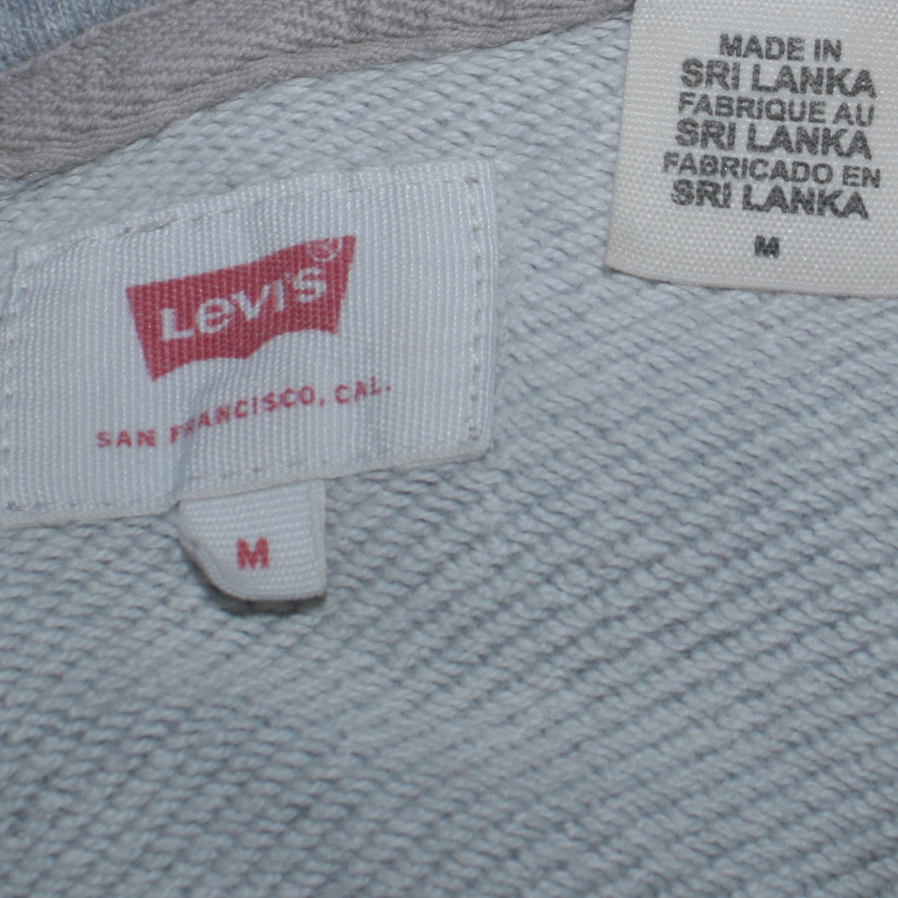 Levi's Men's Grey Logo Pullover Hoodie M Regular Fit