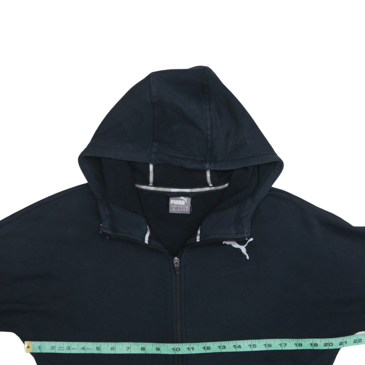 Puma Men's Black Full Zip Hoodie Size S Lightweight Sportswear
