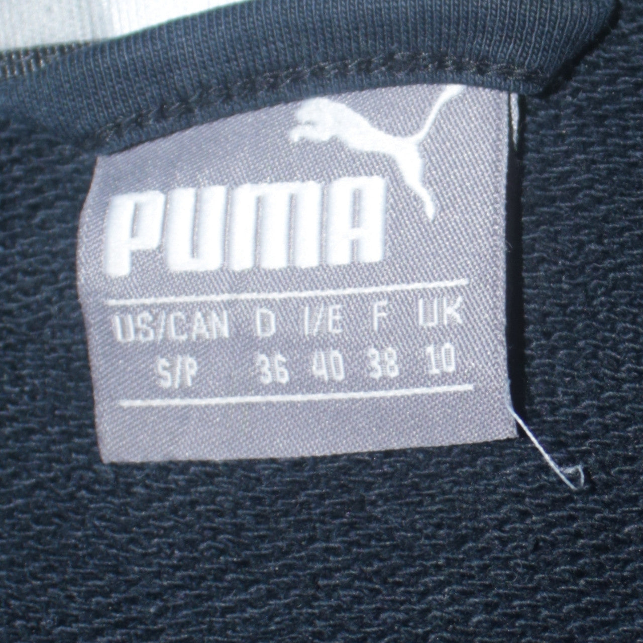Puma Men's Black Full Zip Hoodie Size S Lightweight Sportswear