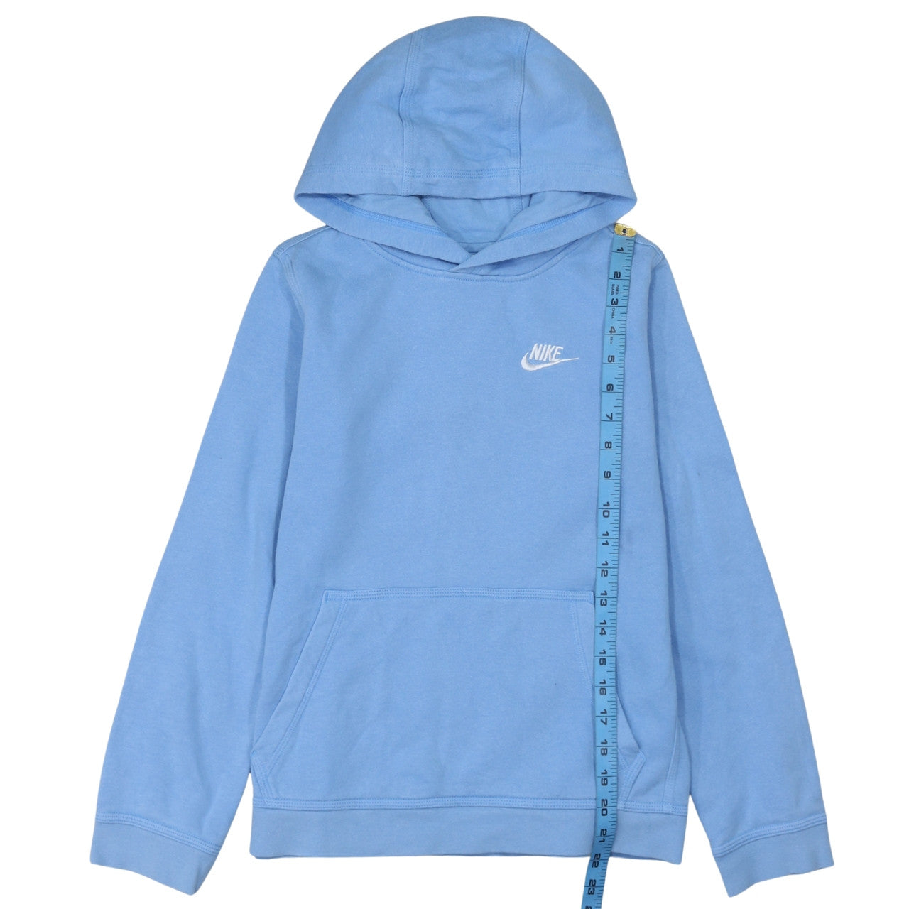Nike Boys Blue Pullover Hoodie L 147-158cm Logo Fleece Long Sleeve Sweatshirt