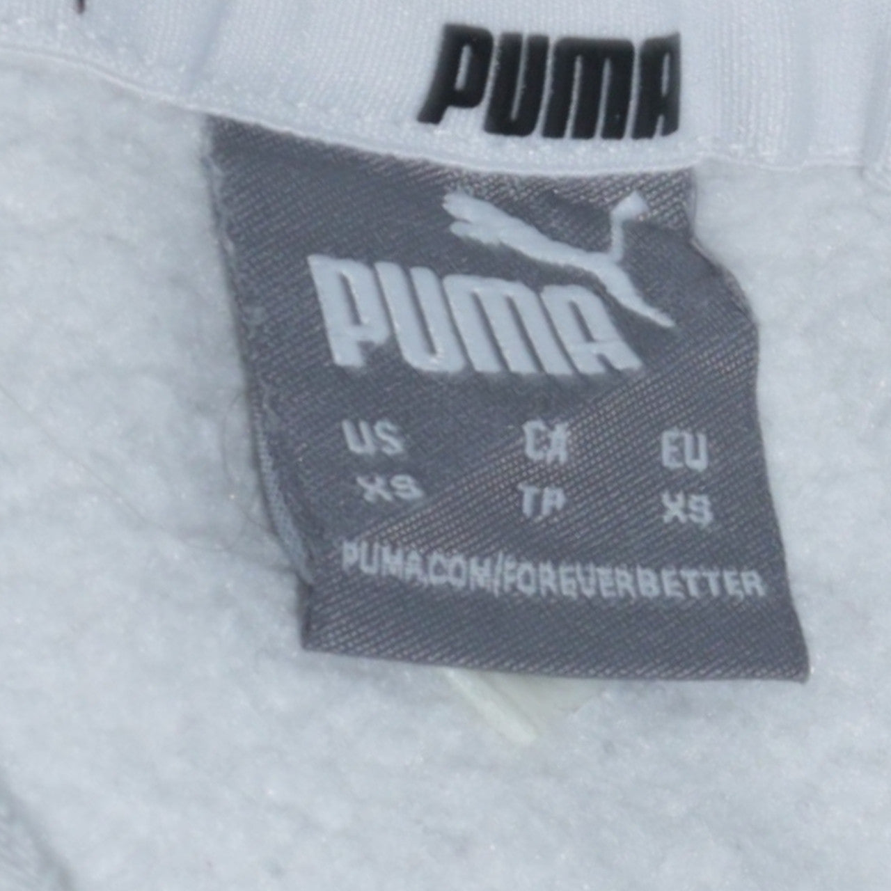 Puma Womens Light Grey XS Pullover Hoodie Drawstring Logo Sweatshirt