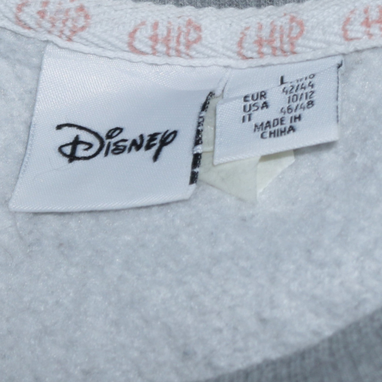 Disney Women Grey Chip Sweatshirt L Beauty and the Beast