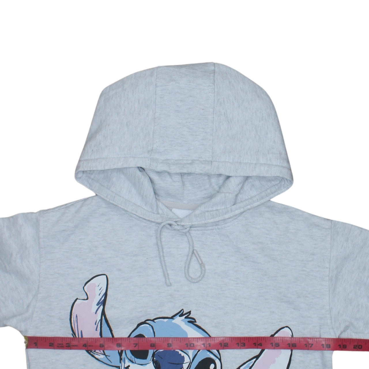 Disney Womens Grey Stitch Hoodie 2XS Pullover Graphic Print Casual