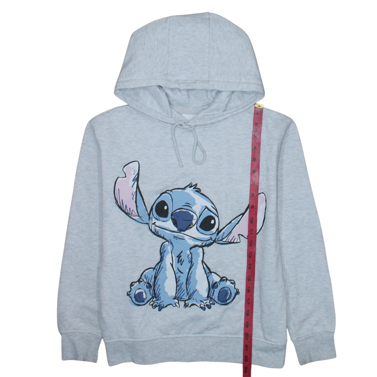 Disney Womens Grey Stitch Hoodie 2XS Pullover Graphic Print Casual