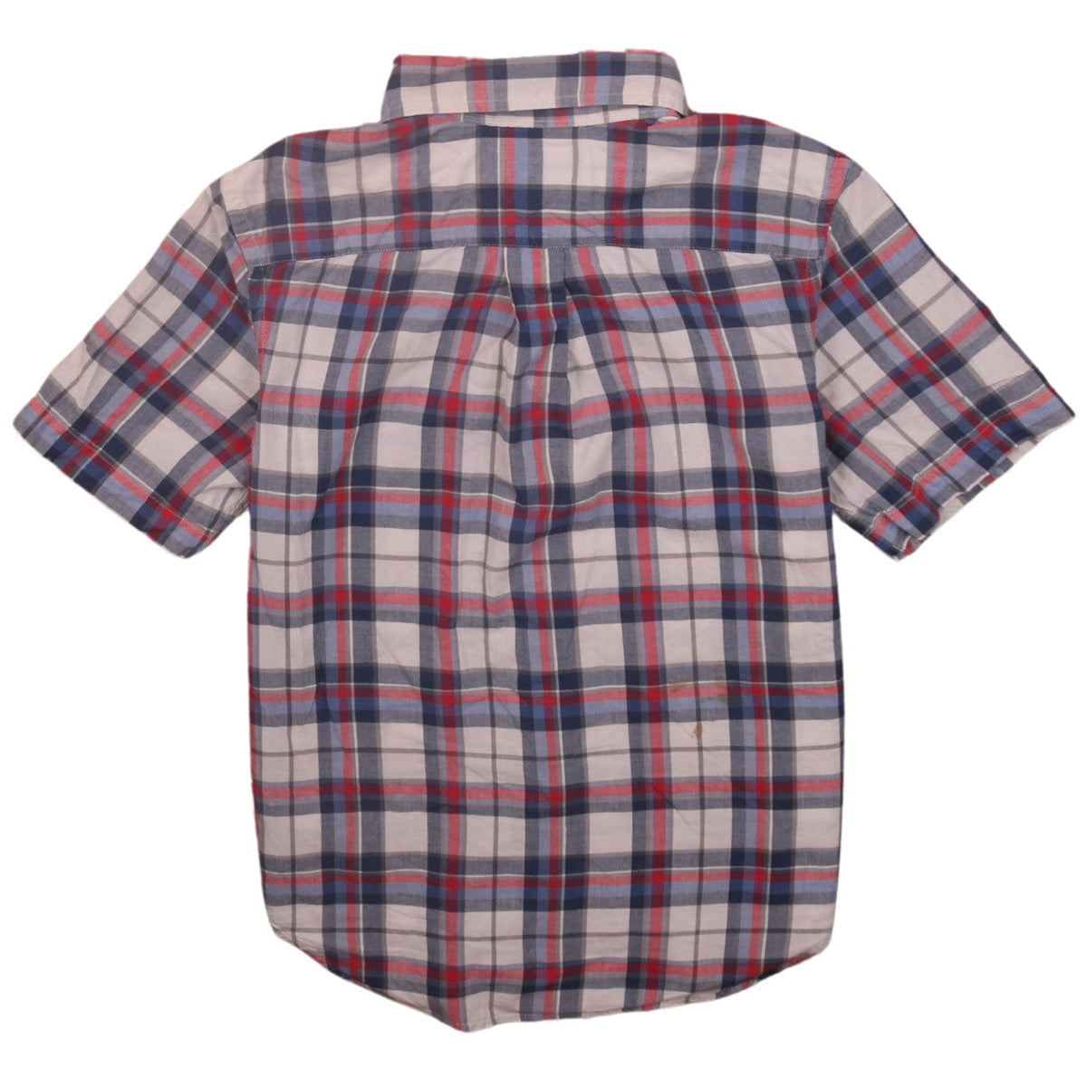 Ralph Lauren Boys Blue Red Check Button-Up Short Sleeve Shirt Size 10-12