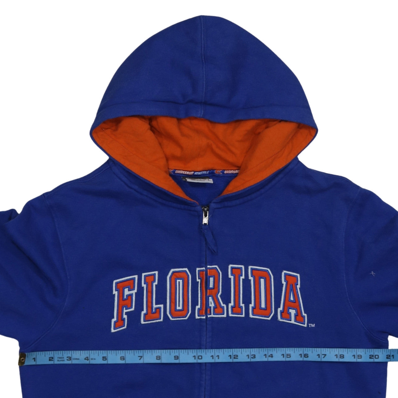 Colosseum Athletics Boys Blue Full Zip Florida Hoodie L 16-18 Fleeced