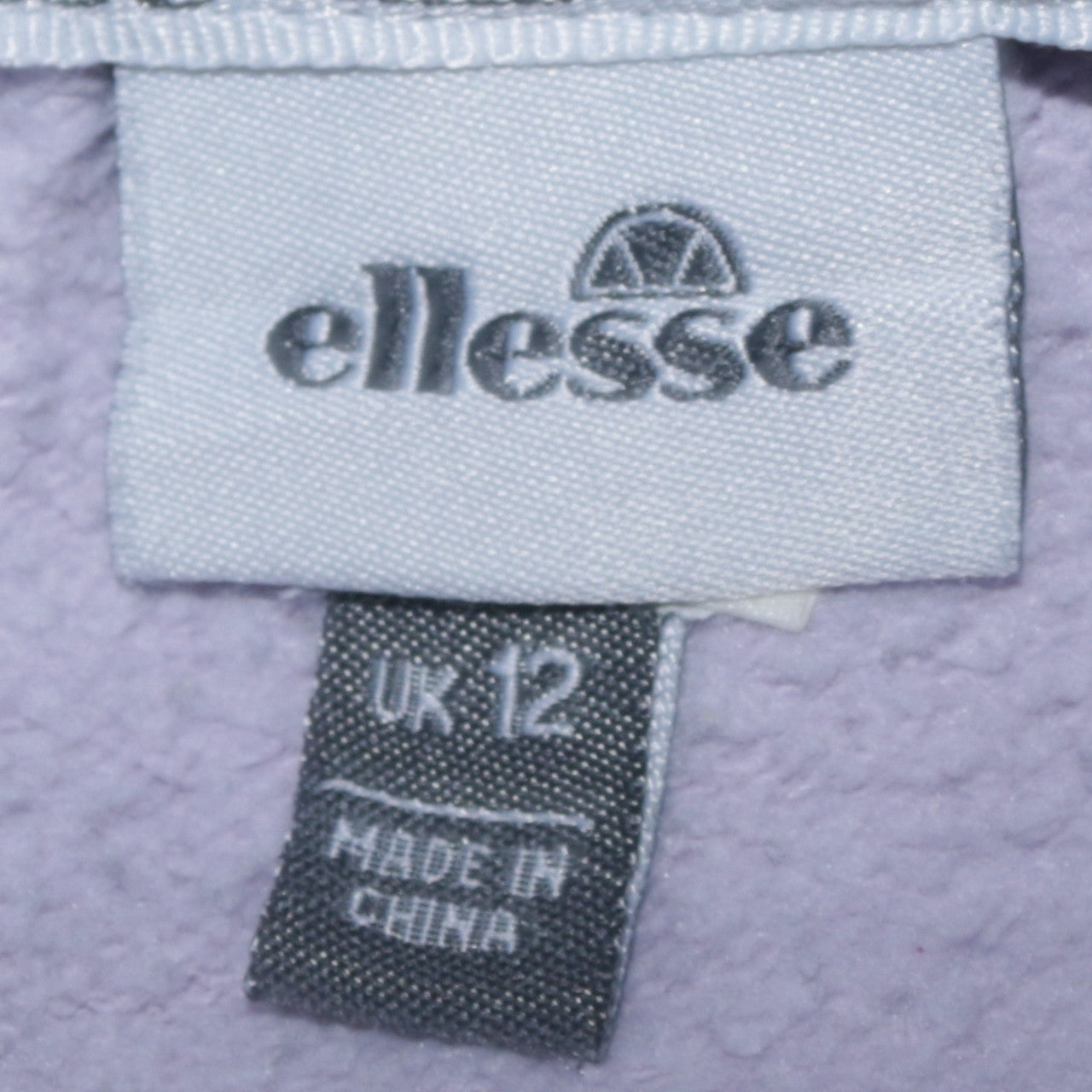 Ellesse Women Lilac Logo Sweatshirt UK 12 Cotton Blend Pullover